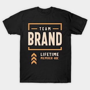 Team Brand Lifetime Member Funny Name Brand T-Shirt